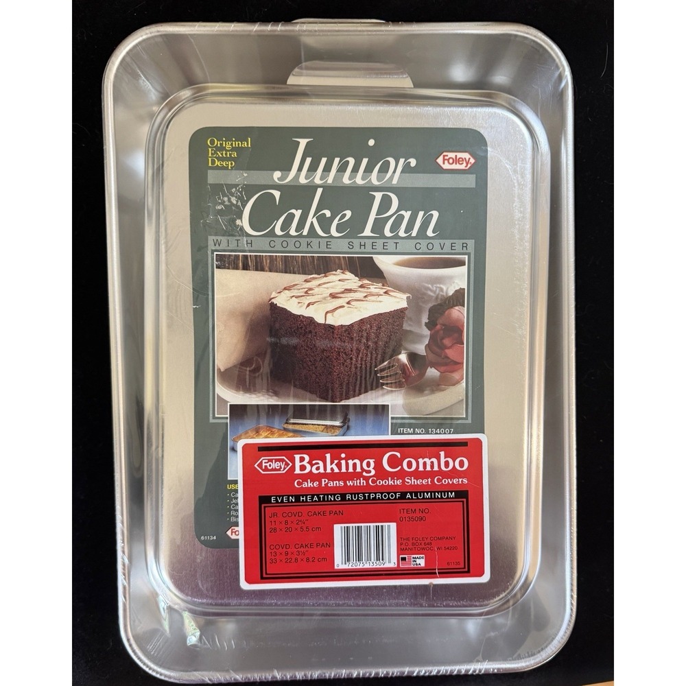 VTG Foley Baking Combo Junior Cake Pan Set Sealed New Old Stock Made in USA 80s
